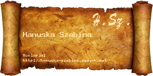 Hanuska Szabina névjegykártya